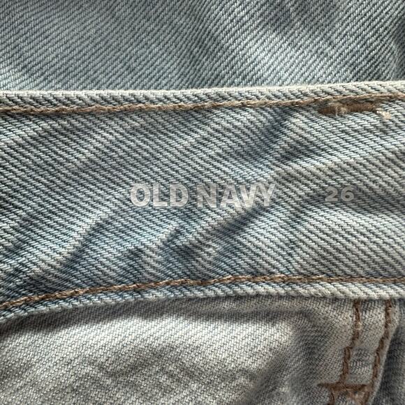 Old Navy Womens Jeans Mid Rise Slouchy Taper Size 26 Light Wash Button Fly Blue - Picture 8 of 9